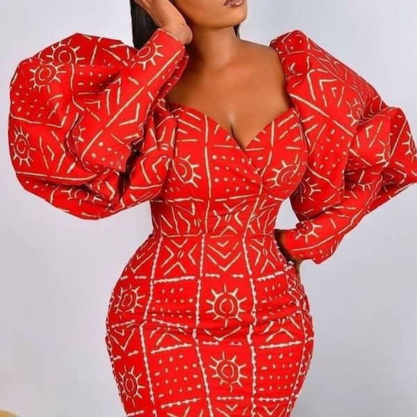 Robe d'invité de mariage, robe courte africaine en dentelle, robe midi africaine, robe d'anniversaire, robe de femme africaine, robe de soirée, robes de demoiselles d'honneur