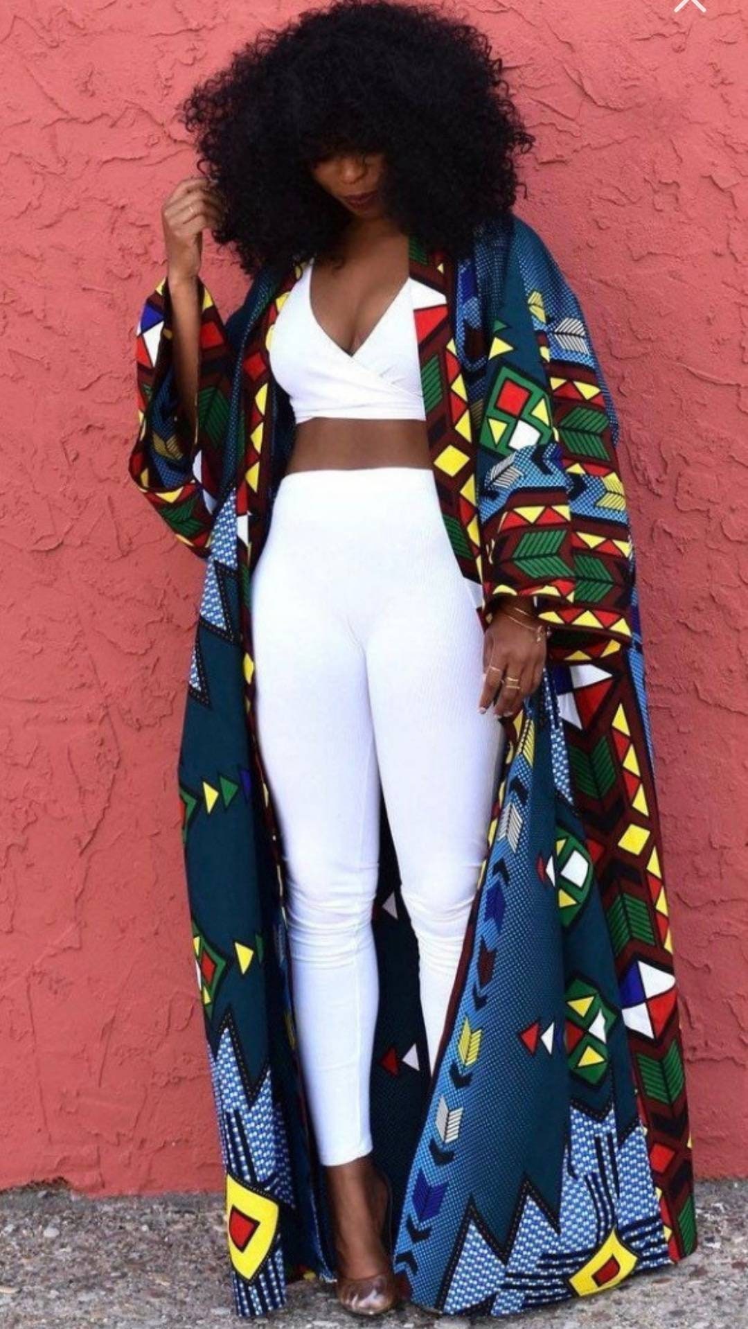 LUNA African Print Ankara Kimono Blazer - Naborhi