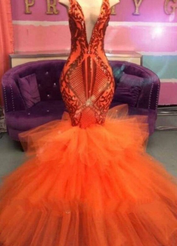 orange dresses for women