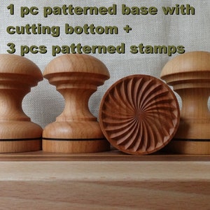 CORZETTI PASTA STAMP set- 1 base + 3 stamps (choose 3 from 9 varieties) wooden, perfect for cookies too