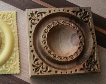 Ravioli board, Fresh Pasta board, Filled cookie wooden  Board, double filling, lily pattern