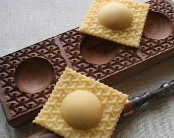 Ravioli board, Fresh Pasta board, Filled cookie wooden  Board, Celtic mesh pattern