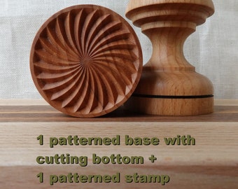 CORZETTI PASTA STAMP set- 1 base + 1 stamp (choose 1 from 10 varieties) wooden, perfect for cookies too