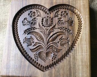 Gingerbread mold, Honey cake mold, springerle, spekulatius wooden mold, hand carved
