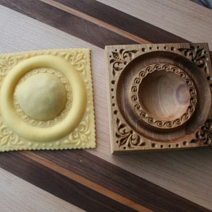 Ravioli board, Fresh Pasta board, Filled cookie wooden  Board, double filling, lily pattern