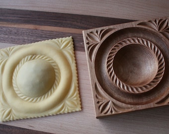 Ravioli board, Fresh Pasta board, Filled cookie wooden  Board, double filling, leaf pattern