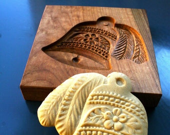 Gingerbread mold, Honey cake mold, springerle, spekulatius wooden mold, hand carved-bell pattern