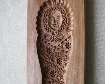Gingerbread mold, Honey cake mold, springerle, spekulatius wooden mold, hand carved- baby pattern