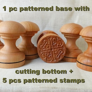 CORZETTI PASTA STAMP set - 1 base + 5 stamps (choose 5 from 9 varieties)wooden, perfect for cookies too