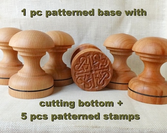 CORZETTI PASTA STAMP set - 1 base + 5 stamps (choose 5 from 10 varieties)wooden, perfect for cookies too