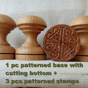 CORZETTI PASTA STAMP set- 1 base + 3 stamps (choose 3 from 9 varieties)wooden, perfect for cookies too