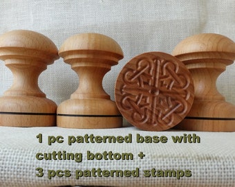 CORZETTI PASTA STAMP set- 1 base + 3 stamps (choose 3 from 10 varieties)wooden, perfect for cookies too
