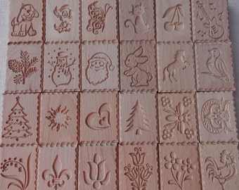 4pcs Cookie stamps (choose 4 from 45 varieties), biscuit, springerle, spekulatius wooden molds