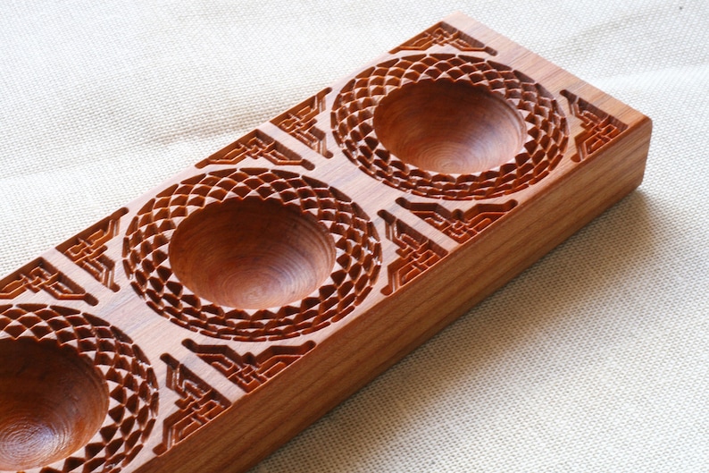 Ravioli board, Fresh Pasta board, Filled cookie wooden Board, Braid pattern image 6