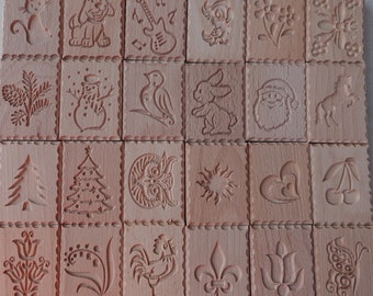 45 pcs Cookie stamps biscuit, springerle, spekulatius wooden molds