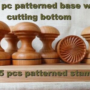 CORZETTI PASTA STAMP set - 1 base + 5 stamps (choose 5 from 9 varieties) wooden, perfect for cookies too