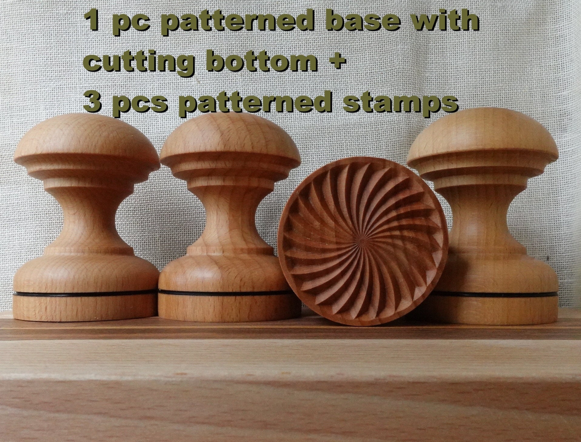 Pastalinda Flor De Lis Corzetti Stamp Brown Wood, Ideal for Ravioli —  Latinafy