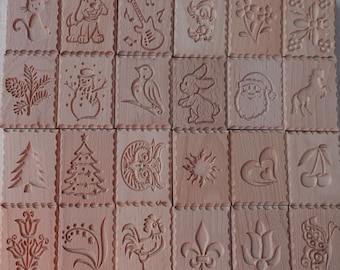 15 pcs Cookie stamps (choose 15 from 45 varieties), biscuit, springerle, spekulatius wooden molds