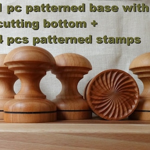 CORZETTI PASTA STAMP set- 1 base + 4 stamps (choose 4 from 9 varieties) wooden, perfect for cookies too