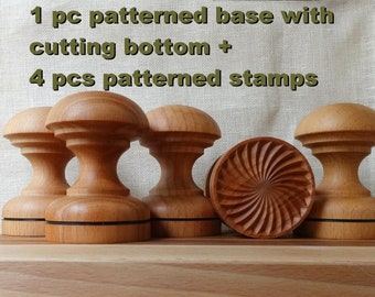 CORZETTI PASTA STAMP set- 1 base + 4 stamps (choose 4 from 10 varieties) wooden, perfect for cookies too