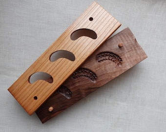 Wooden Candy Mold, Japanese style wasanbon mold, rice ear pattern,  two-part Sweets mold