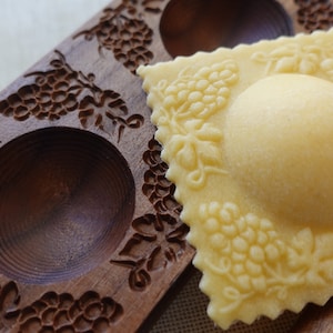Ravioli board, Fresh Pasta board, Filled cookie wooden  Board, grape pattern