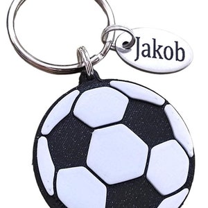Fotbollsnyckelring med namn
