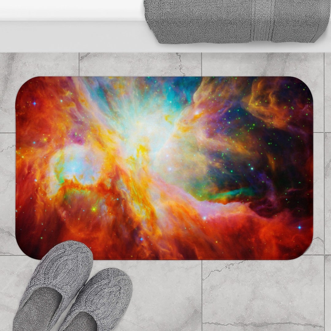 Solar System Space Bath Mat Space Decor Bathroom Decor Etsy