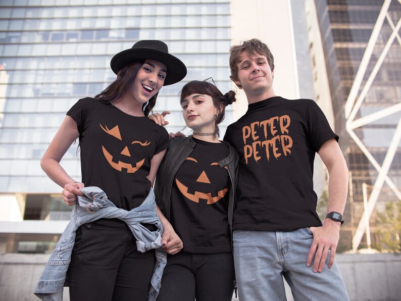 Couples Halloween Peter Peter Pumpkin Eater Unisex Classic T-Shirt, Couples Costume, Matching Couples Shirts image 7