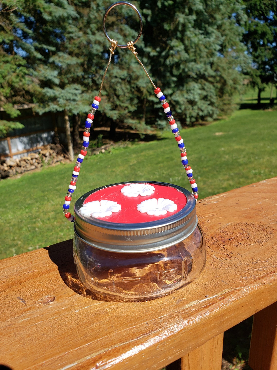 Mason Jar Hummingbird feeder Etsy