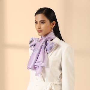 Luxurious Handcrafted Silk Scarf | Elegant Fashion Accessory | Perfect Gift for Her- Isla Silk Scarf