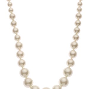 Graduated Natural Pearl Necklace | Cultured Pearl Jewellery | Stainless Steel Clasp