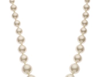 Collier de perles naturelles graduées | Bijoux en perles de culture | Fermoir en acier inoxydable