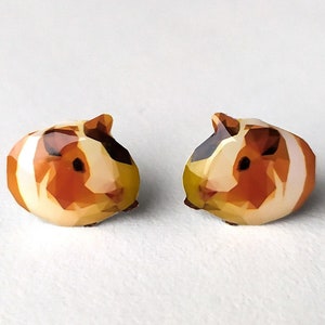 Brincos GUINEA PIG, brincos poligonais, aço inoxidável cirúrgico 316L