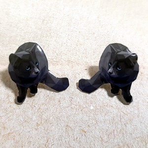 Black CAT STUD EARRINGS