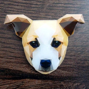 DOG crystal resin BROOCH, Puppy Pin, Oiginal polygon Designed Brooch of Puppy, Puppy Broch, Puppy jewelry, Puppy Pin, Dog Brooch, Gog Pin