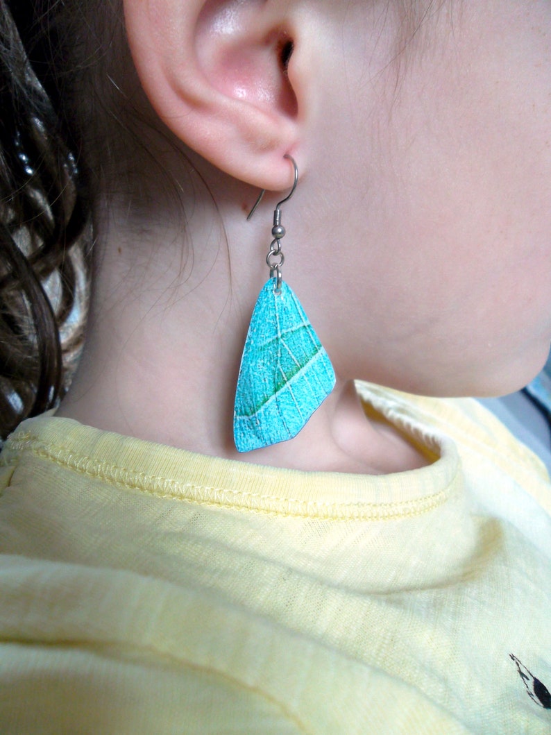 fantasy earrings green color Butterfly Wings Earrings blue surgery steel Butterfly Wings Jewelry crystal resin colorful earrings