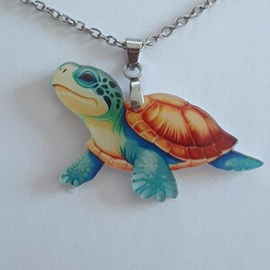 TURTLE NECKLACE, surgical stainless steel image 3