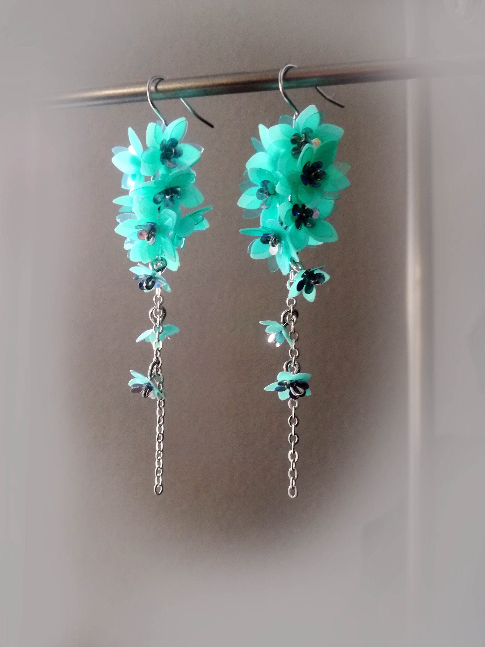 Recycled Plastic EARRINGS, Surgery Steel 316L, Recycled Bottle