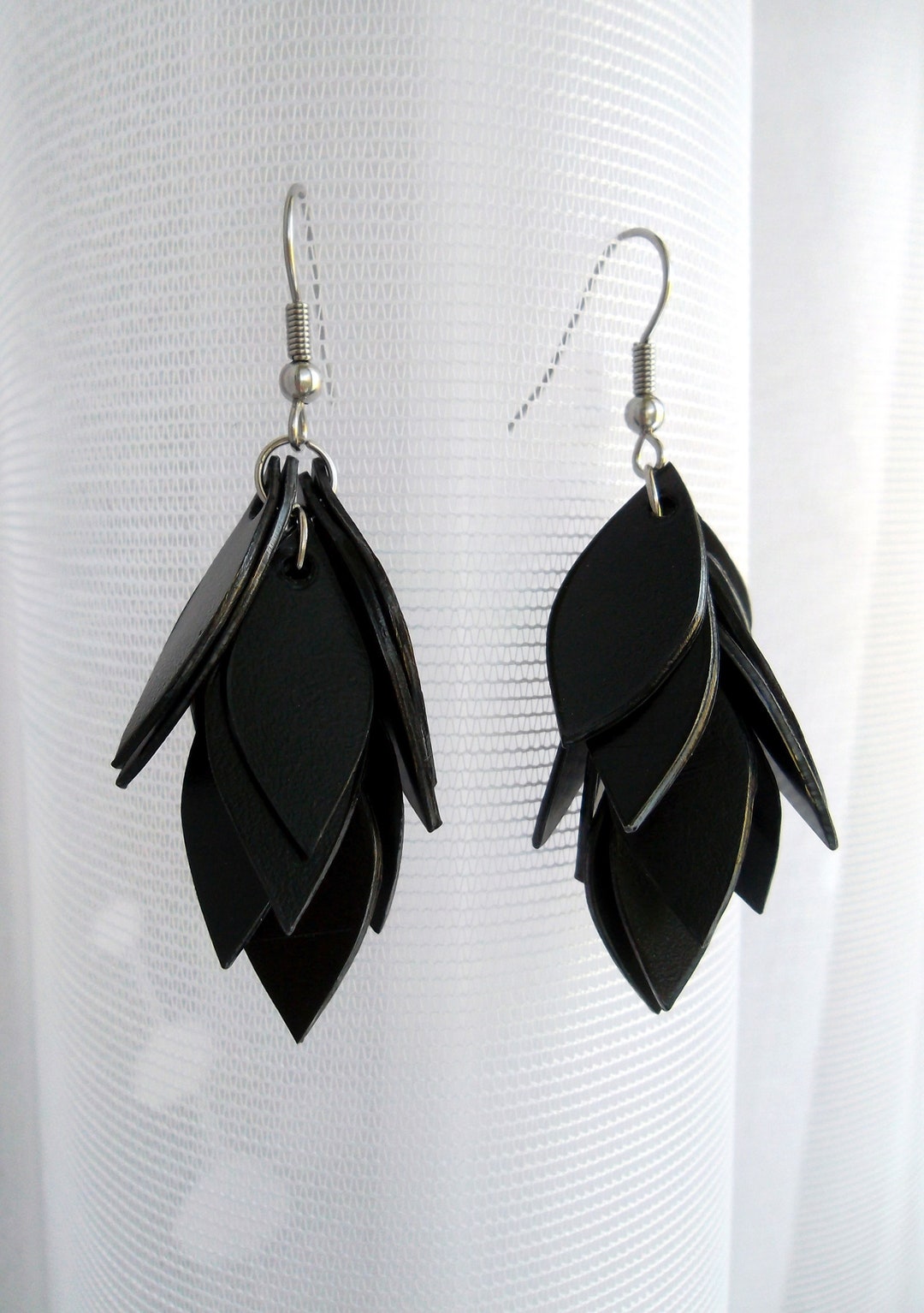 Recycled Plastic EARRINGS, Surgery Steel 316L, Recycled Bottle Jewelry