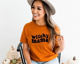 Witchy Mama Halloween T-Shirt/ Womens Halloween Shirt/ Mom Halloween Shirt/ Cute Fall Shirt For Women