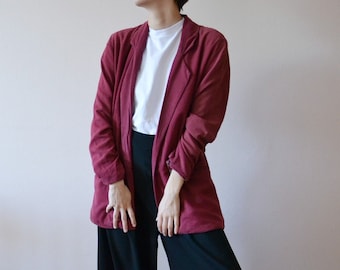 Vintage oversize bordo blazer / Reversible blazer / 2 in 1