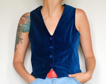 1970s HM Hennes & Mauritz vintage blue vest