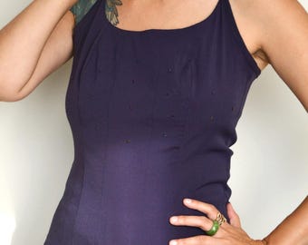 Vintage 90s open-back top in purple