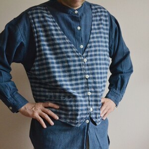 Blaues Hemd Vintage 90er Jahre Herren Hemd Herren Cordhemd Vintage Langarm Karohemd Vintage Oversize Hemd