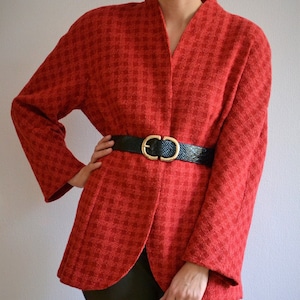 90&#39;s vintage red womens red blazer jacket