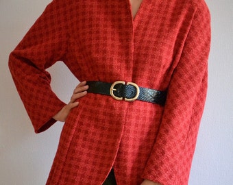 90's vintage red womens red blazer jacket