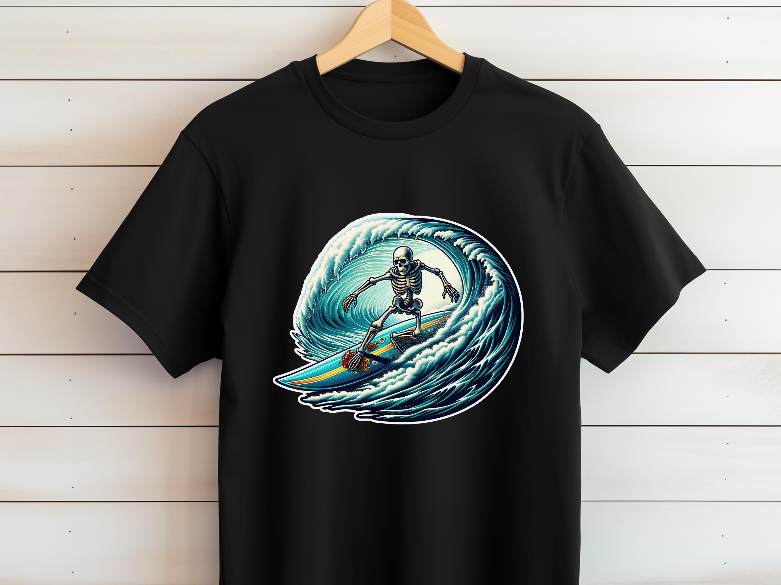 Funny Skeleton Surfing Beach Summer Vacation Shirt Sublimation PNG ...