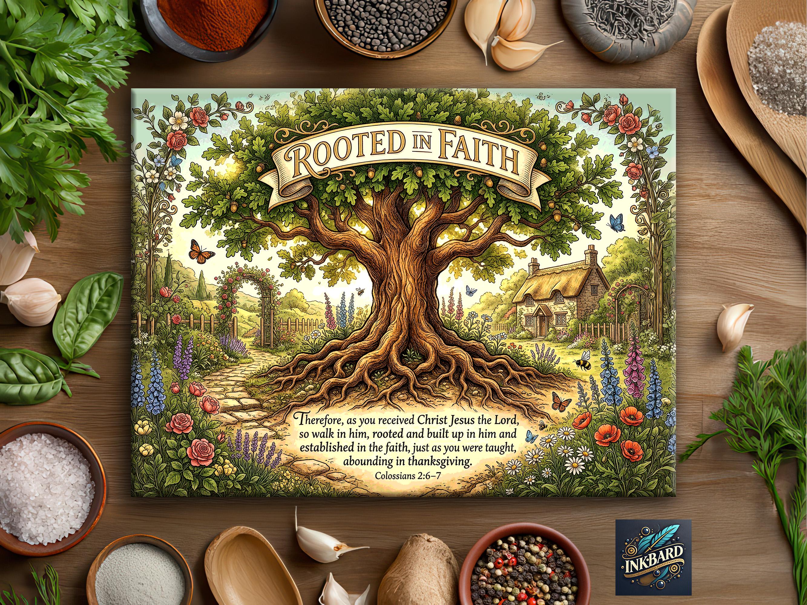 Roooted Infaith Rooted in Faith Christian Inspirational Bible Quote PNG Sublimation ...