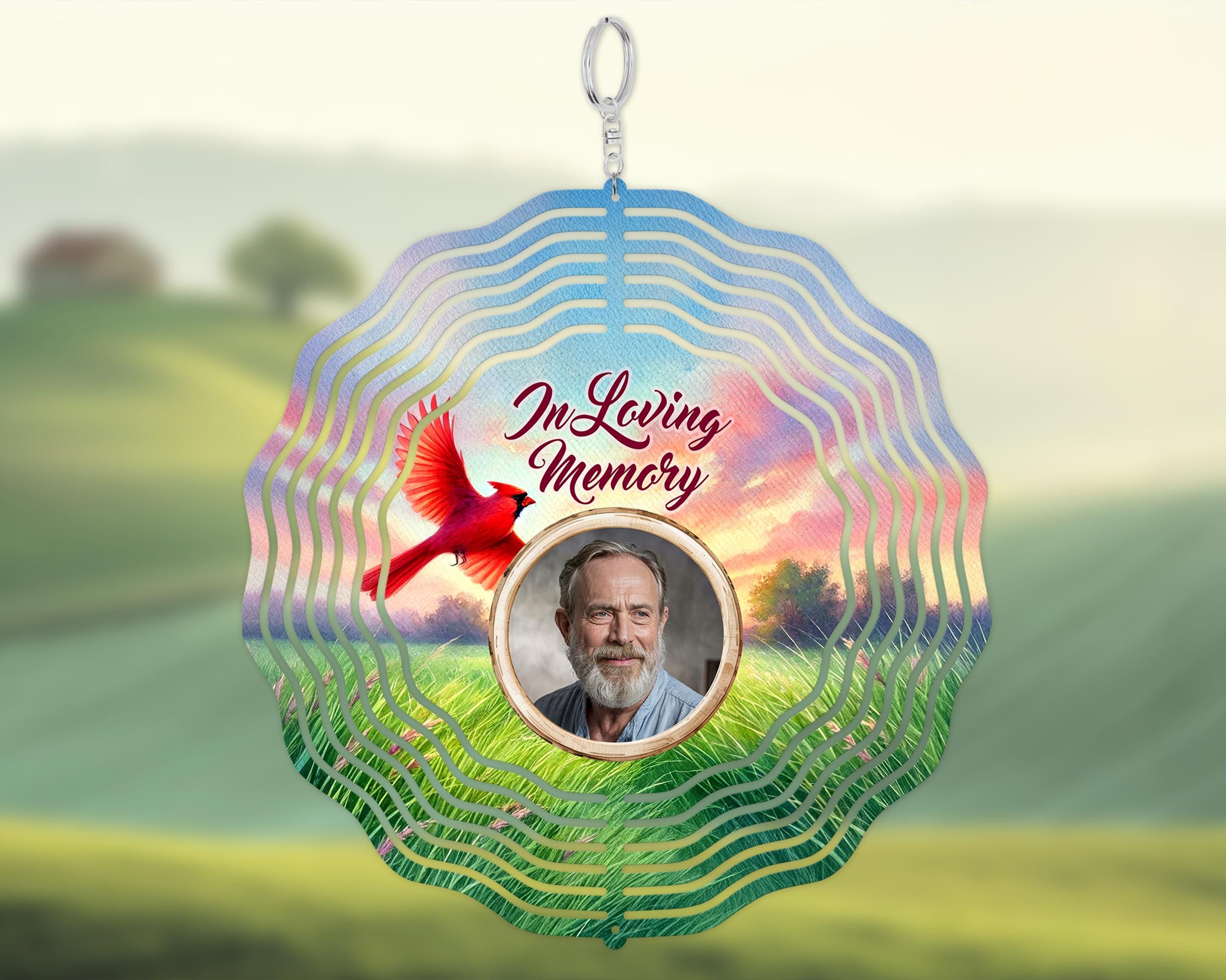 Photo Frame Memory Cardinal In Loving Memory Memorial Cardinal Add Your Photo Windspinner ...